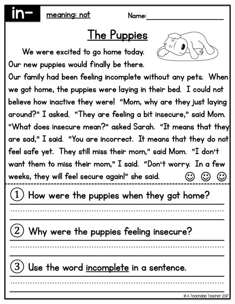 FREE Decodable Stories Use them 1:1 or with small or large groups!. . Prefix reading passages pdf